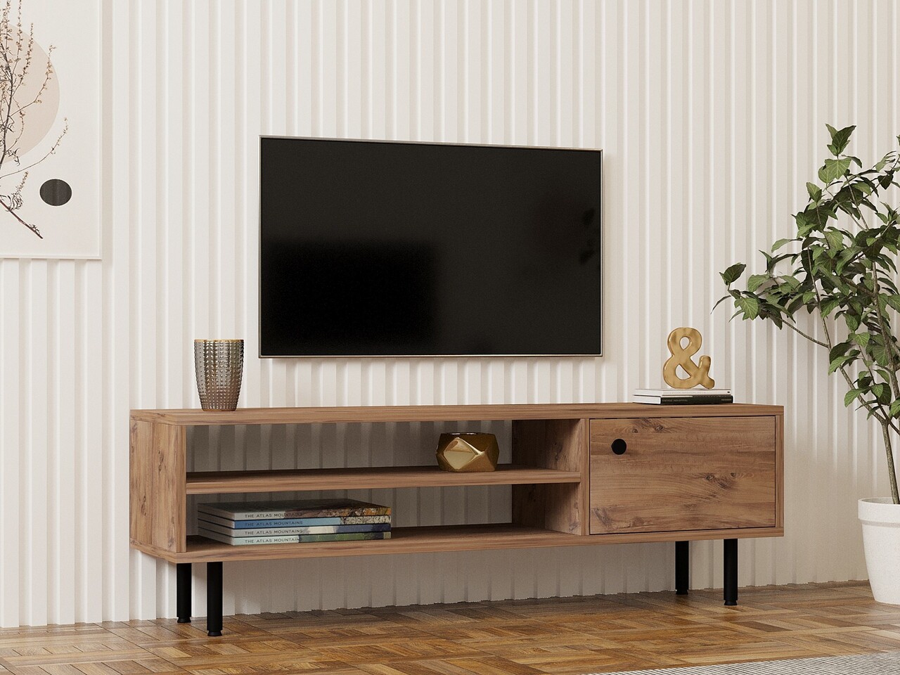 Comoda TV, Hanah Home, Avila, 120x38x30 cm, Maro - imagine 6